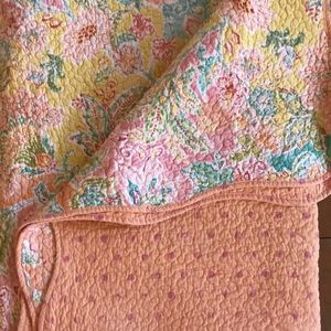 SOLD-EUC Laura Ashley double-sided quilt, twin